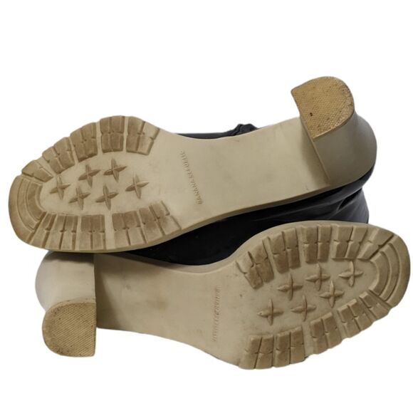 BANANA REPUBLIC Patent Faux Leather Colorblock Boots 7 - Picture 9 of 11